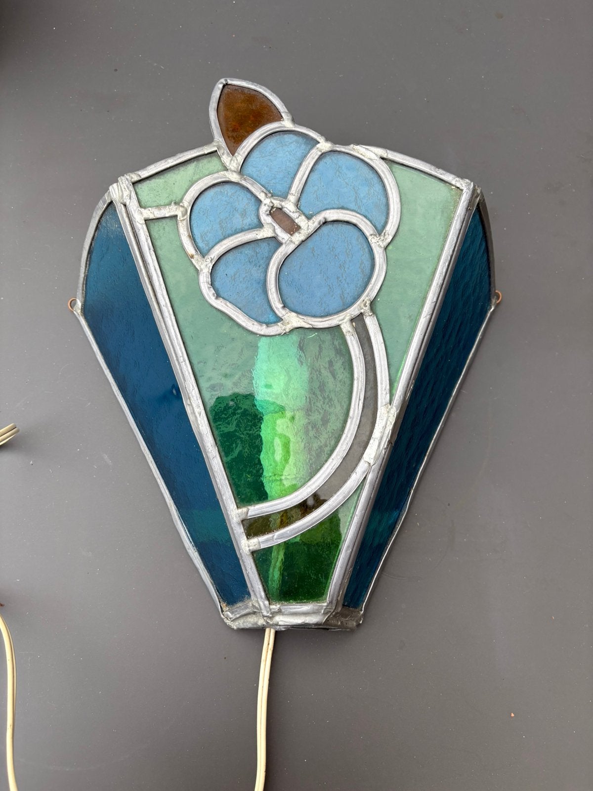 Glas en lood lamp, Ophalen of Verzenden, Zo goed als nieuw, Glas