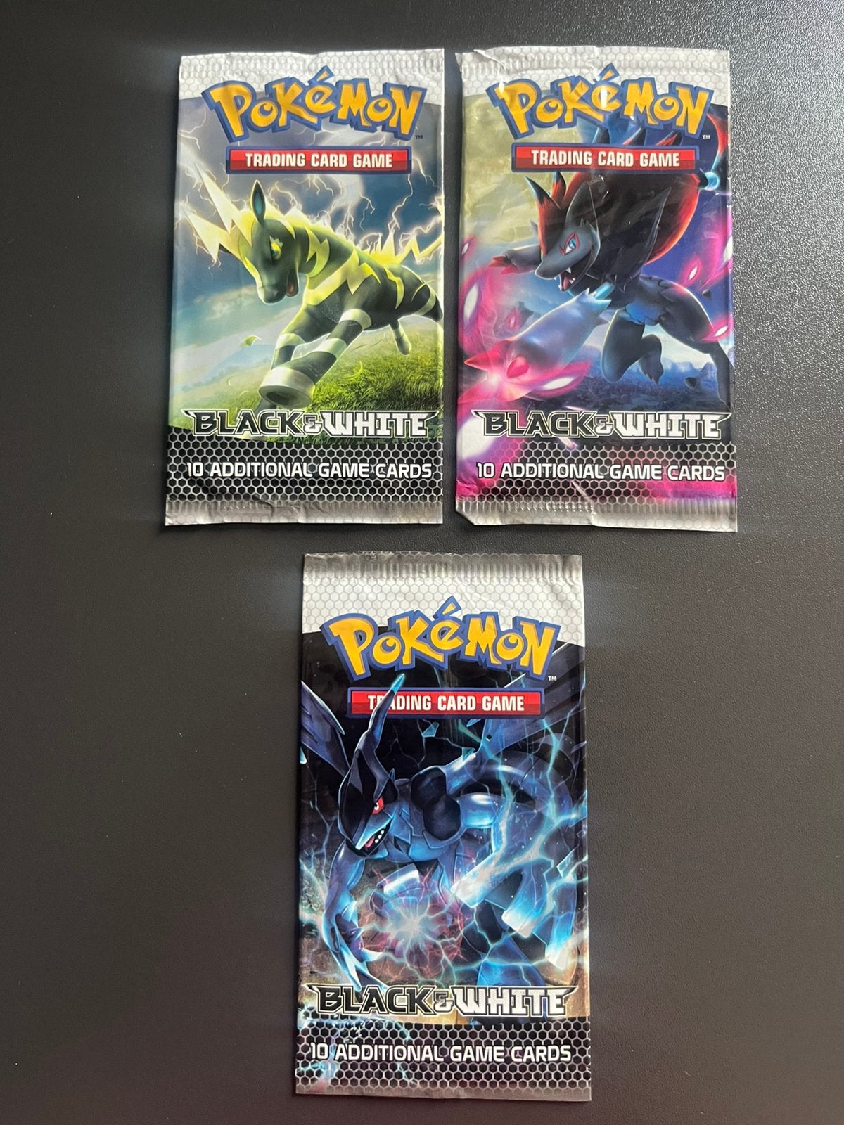 Pokemon booster empty B&W base set 3x, Ophalen of Verzenden, Gebruikt, Booster