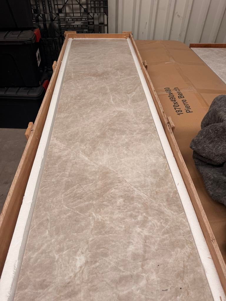 Taj mahal kwartsiet blok 2x - massief nieuw in kist, Huis en Inrichting, Zo goed als nieuw, Minder dan 100 cm, 25 tot 50 cm, 50 tot 100 cm