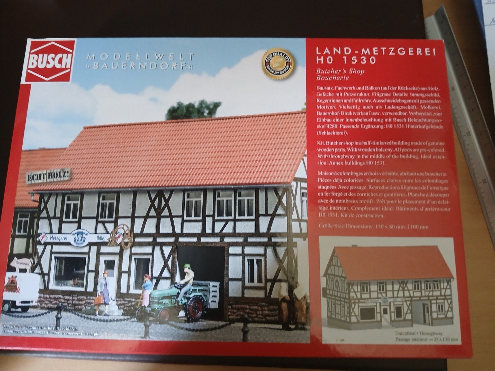 Busch Landmetzgerei HO 1530 - Nieuw modelbouw gebouw, Ophalen