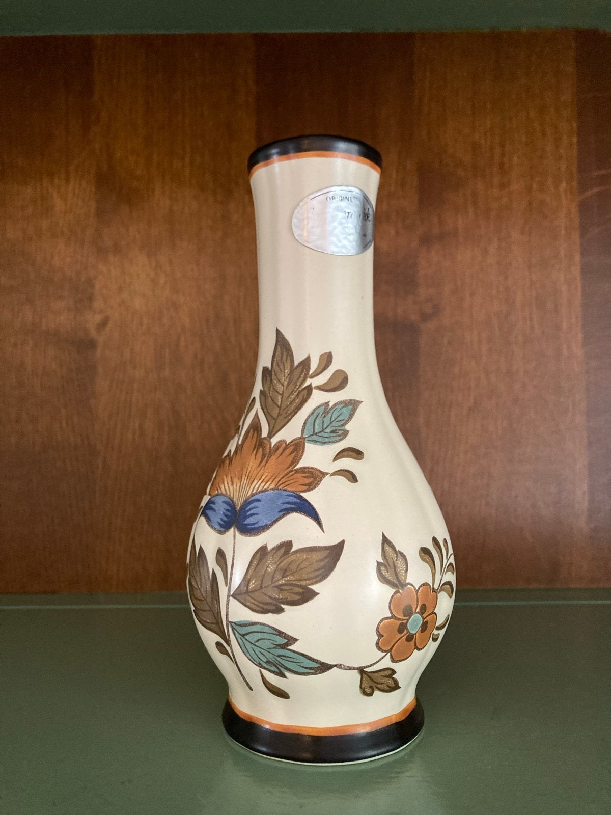 Flora Gouda Plaatje Holland Handwerk Vaas, Antiek en Kunst, Antiek | Vazen, Ophalen