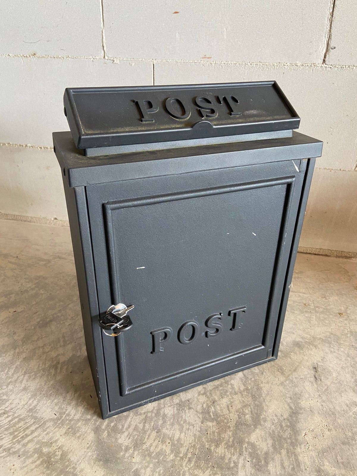 Nostalgische brieven bus, Tuin en Terras, Brievenbussen, Zo goed als nieuw, Wandbrievenbus, Aluminium, Inbouw, Ophalen of Verzenden