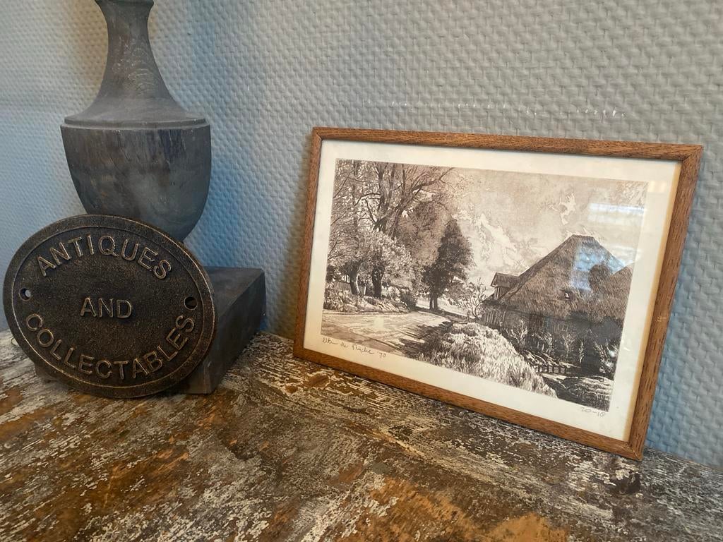 Oude prent van elten de rijcke  '78  30X21CM, Ophalen of Verzenden