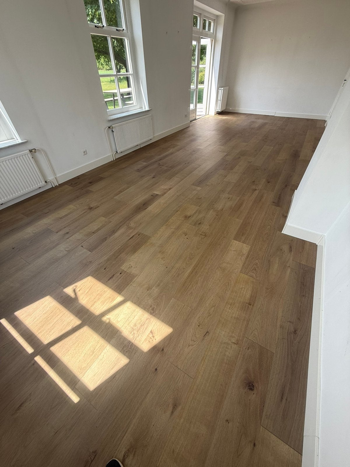 Mooie PVC vloer, licht eiken look, 49m2, Ophalen, Gebruikt, Bruin, 25 tot 50 m²
