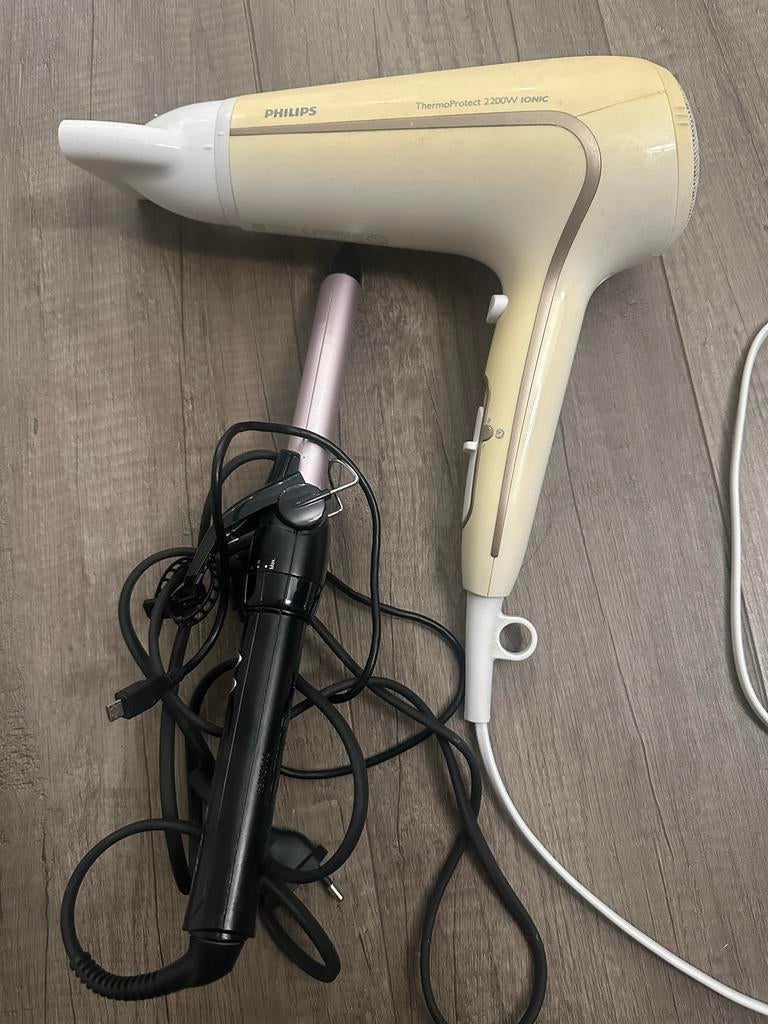 Philips Föhn en Krultang Set - Haarstyling, Ophalen, Zo goed als nieuw, Haarverzorging