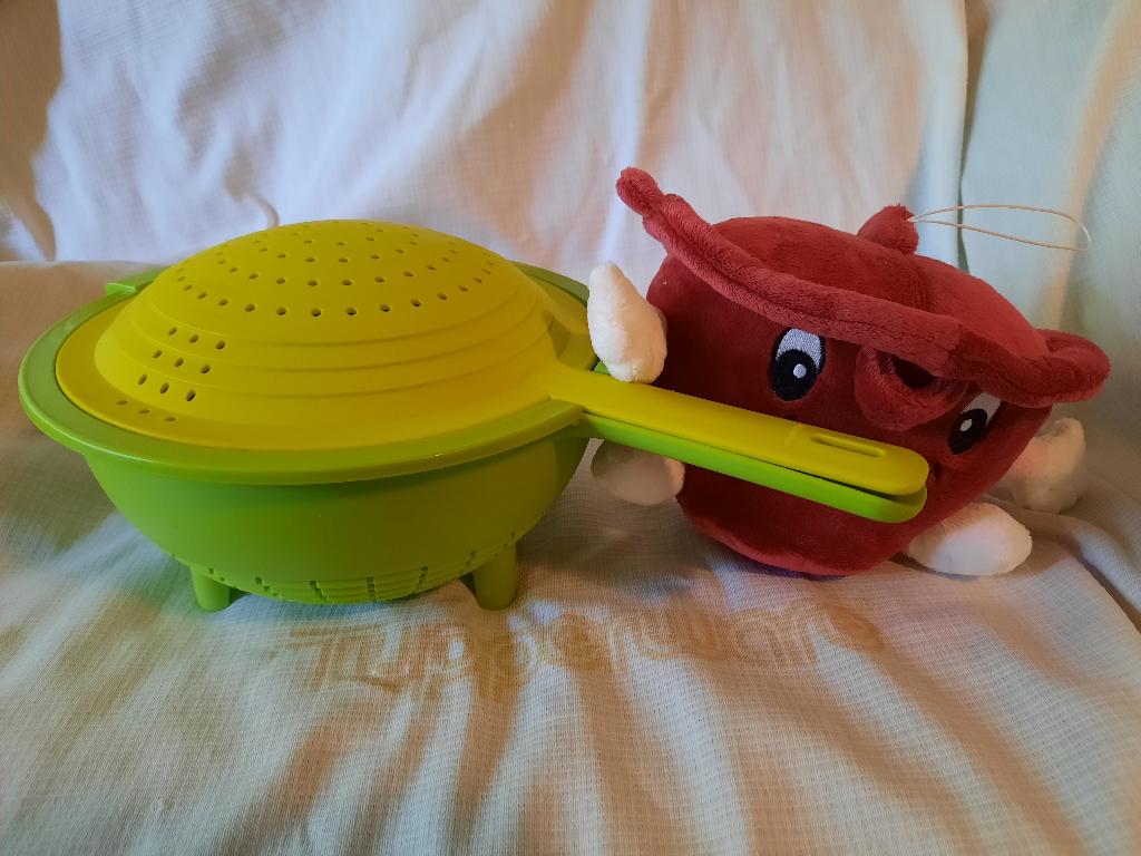 Tup. adv. 6: Duo Vergiet, Huis en Inrichting, Keuken | Tupperware, Gebruikt, Overige typen, Ophalen of Verzenden