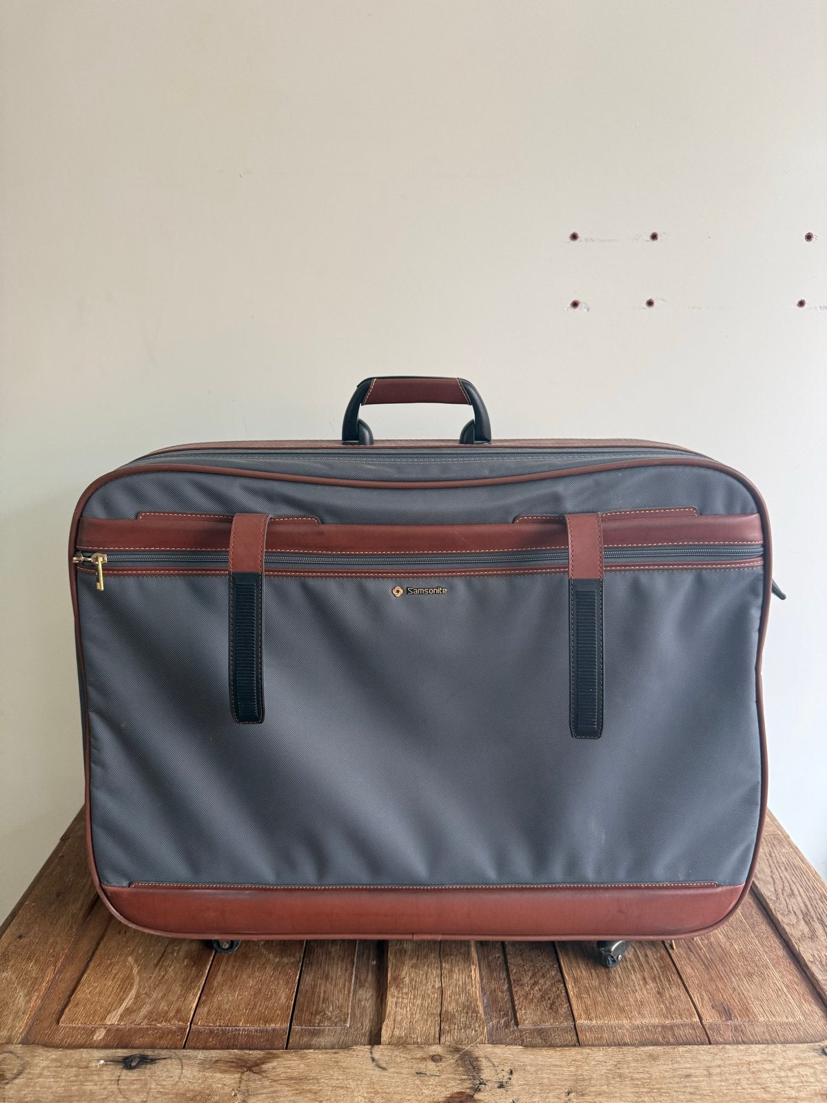 Samsonite Koffer - vintage, Overige materialen, Gebruikt, 45 tot 55 cm, Uitschuifbare handgreep