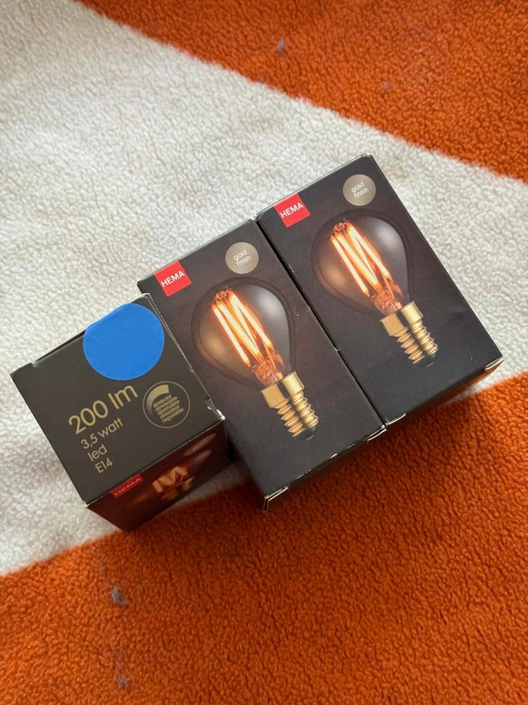 LED Lampen: HEMA Gold Finish, Ophalen of Verzenden, Nieuw
