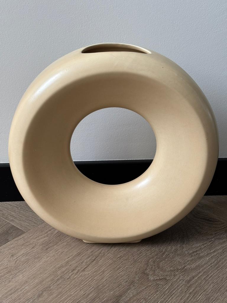 HK living cirkelvaas keramiek, Huis en Inrichting, Woonaccessoires | Vazen, Ophalen, Overige kleuren, Aardewerk of Porselein, Minder dan 50 cm