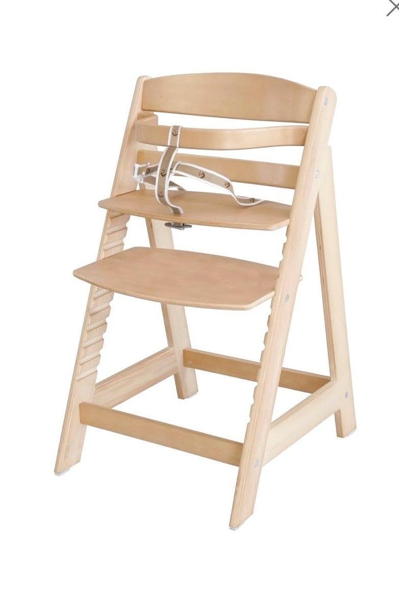 Houten meegroeistoel met gordel, Ophalen of Verzenden, Zo goed als nieuw, Meegroeistoel, Gordel(s)