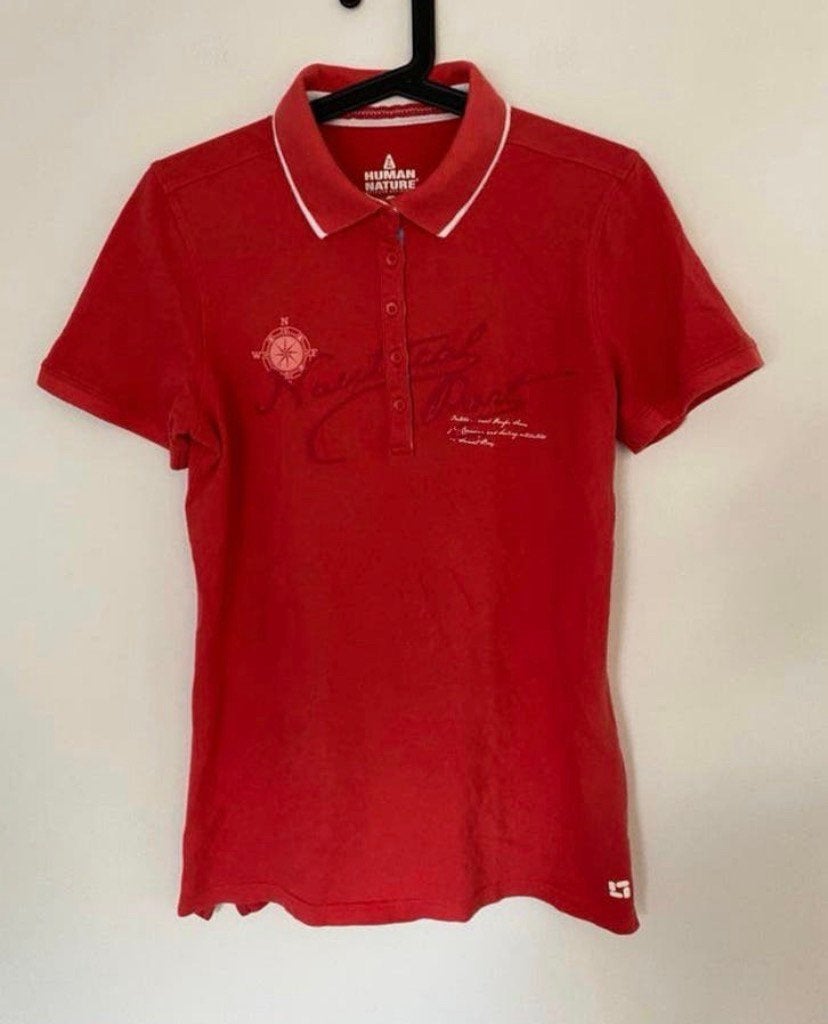 Dames t-shirt rood, maat L / human nature, Verzenden, Maat 42/44 (L), Zo goed als nieuw, Korte mouw