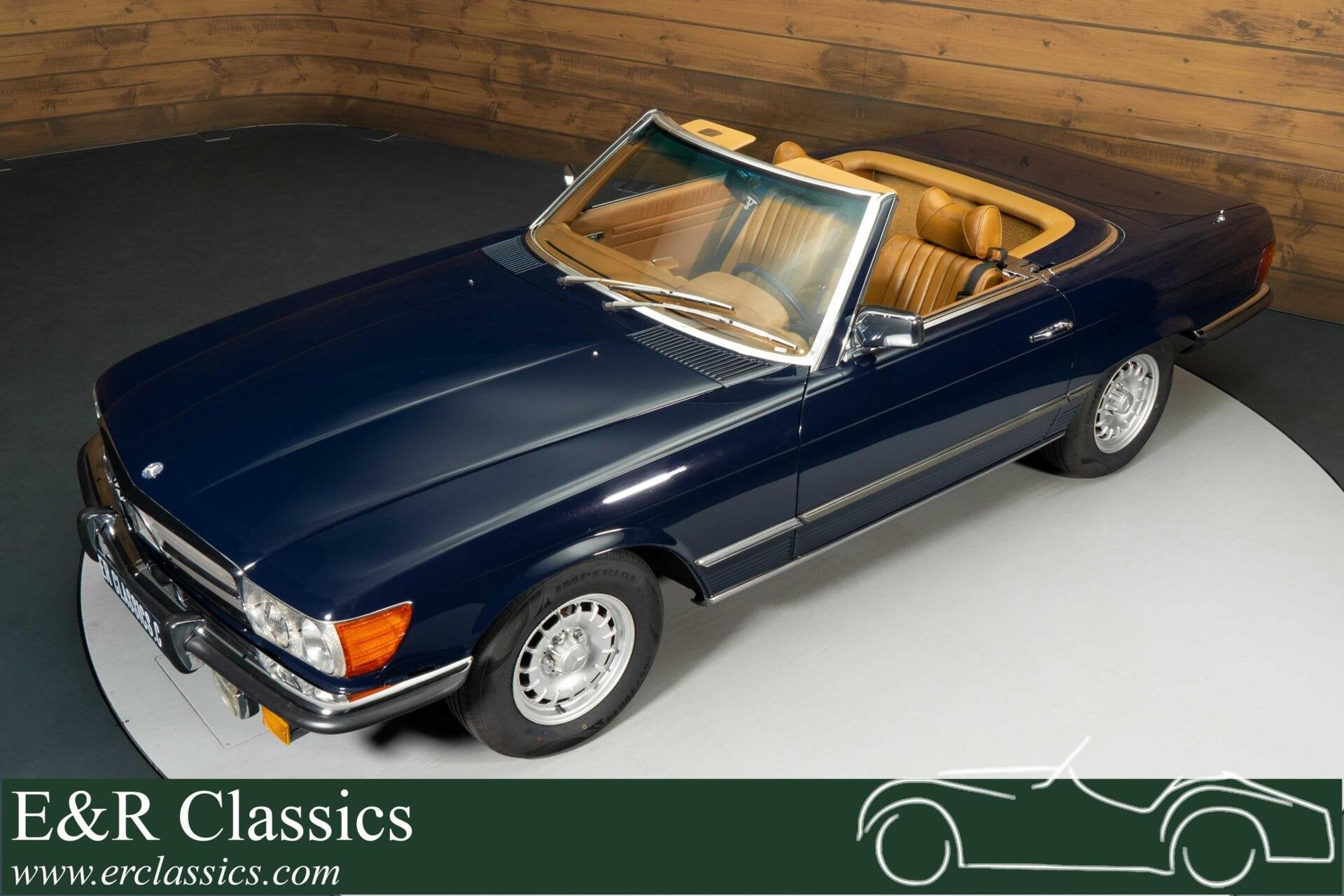 Mercedes 450 SL Cabriolet | 1976, Auto's, Automaat, Achterwielaandrijving, Blauw, 2 stoelen