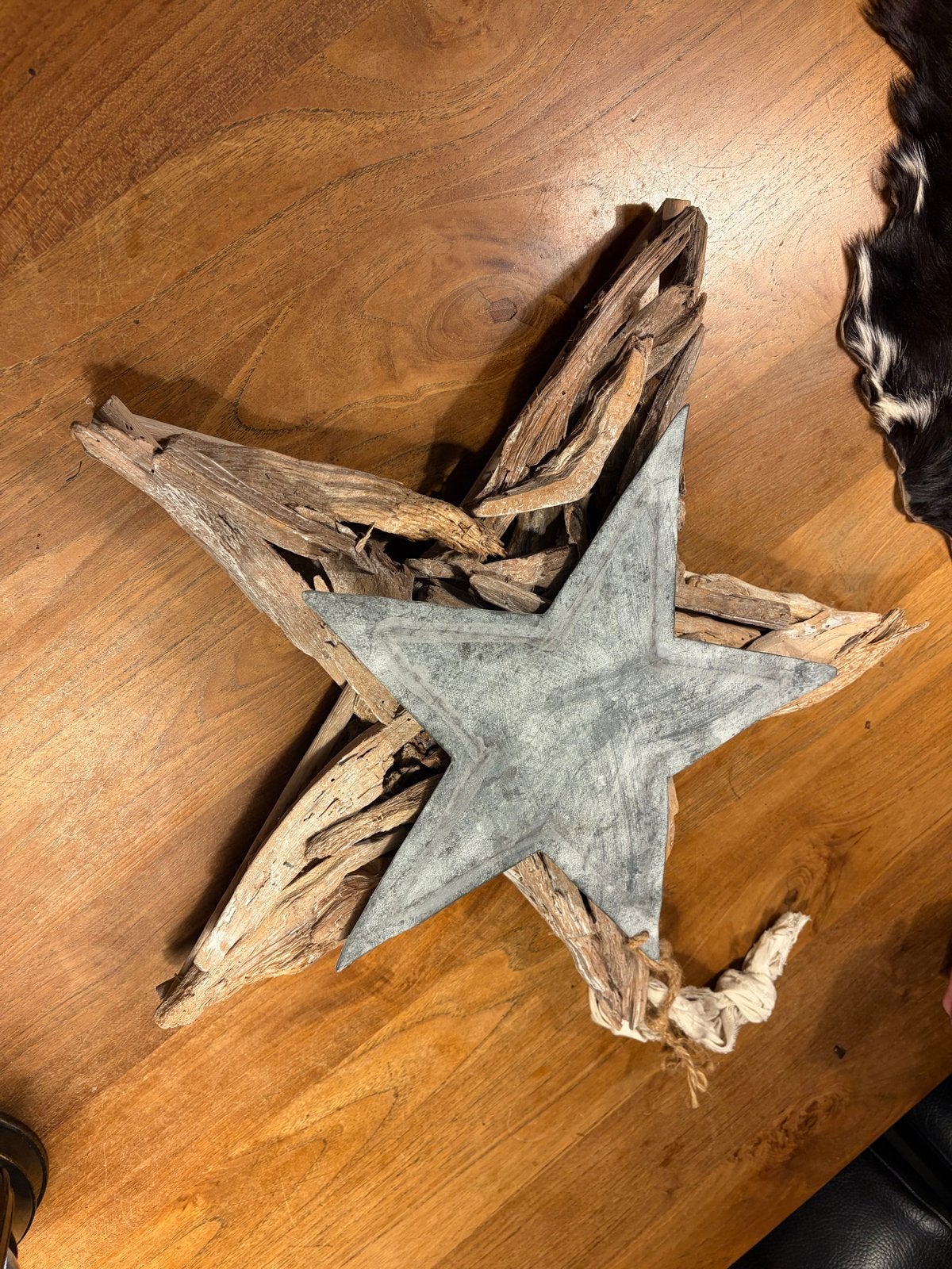 Decoratieve Ster van Drijf- en Metaalhout, Hout, Ophalen of Verzenden, Bruin, Landelijk