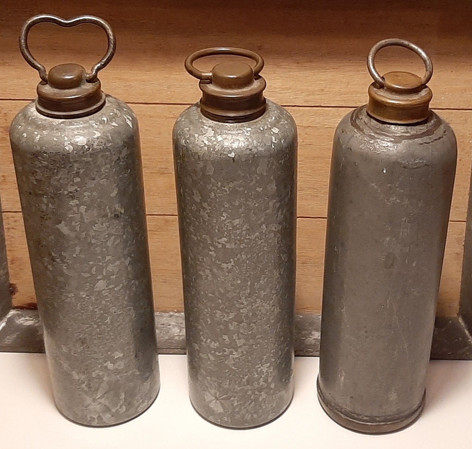 set van 3 antieke warm waterkruiken., Ophalen of Verzenden