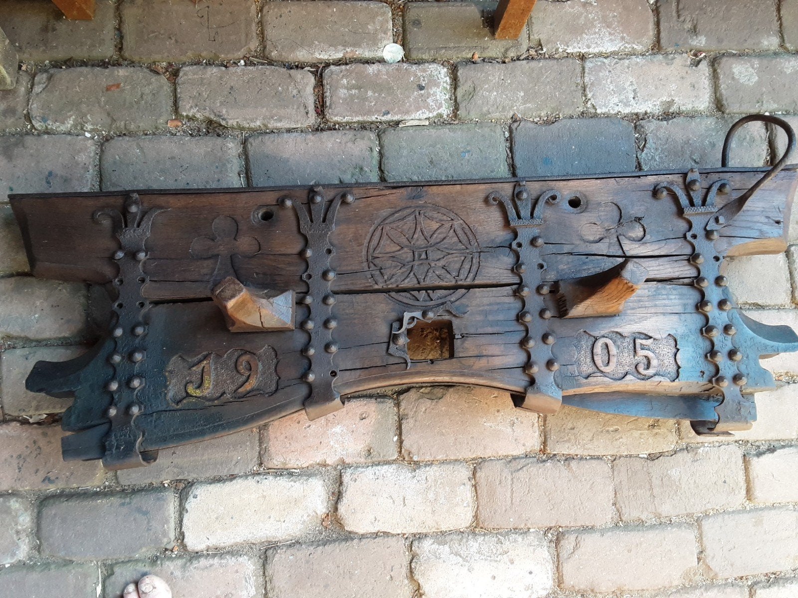 boeren antieke wagenklep 1905 schamel, Antiek en Kunst, Ophalen