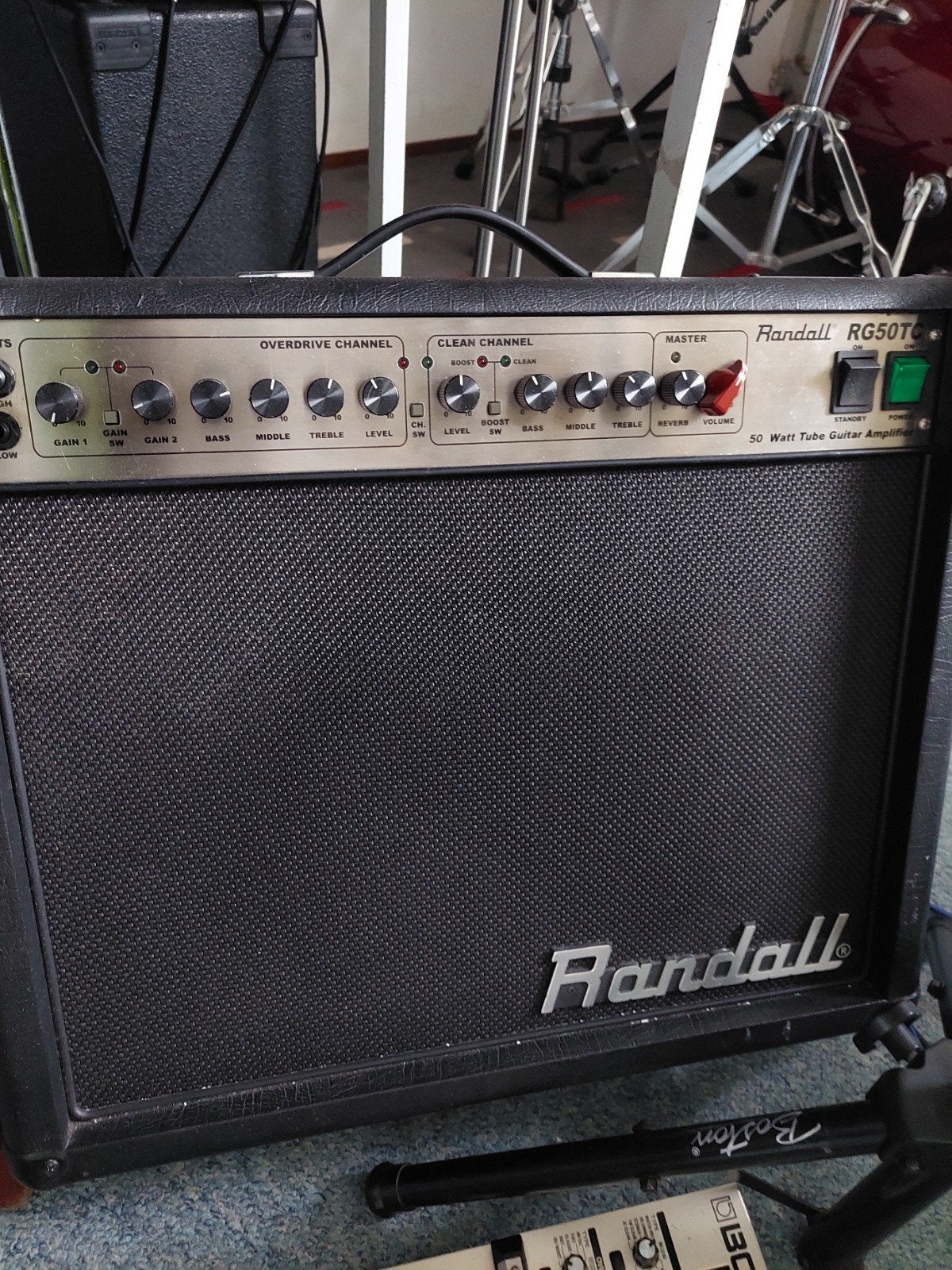 Randall RG50TC 50 Watt buizenversterker met footswitch, Muziek en Instrumenten, Ophalen of Verzenden, Gebruikt, Gitaar, 50 tot 100 watt