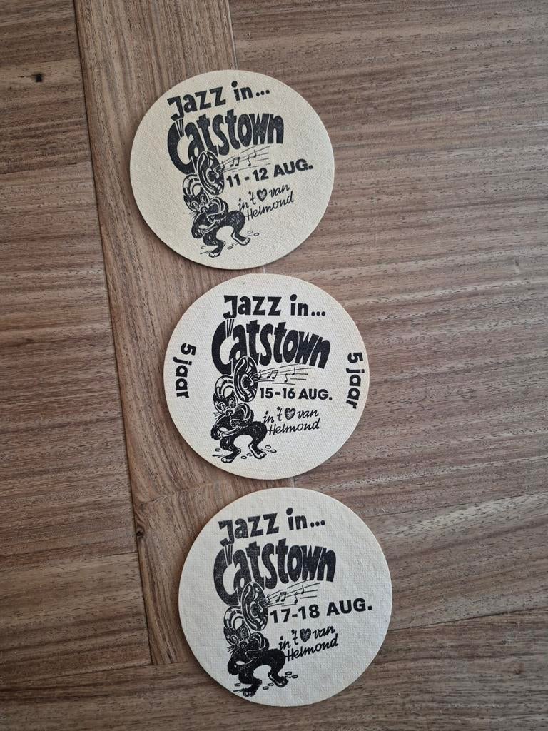3 verschillende bierviltjes Bavaria Jazz in Catstown, Ophalen of Verzenden