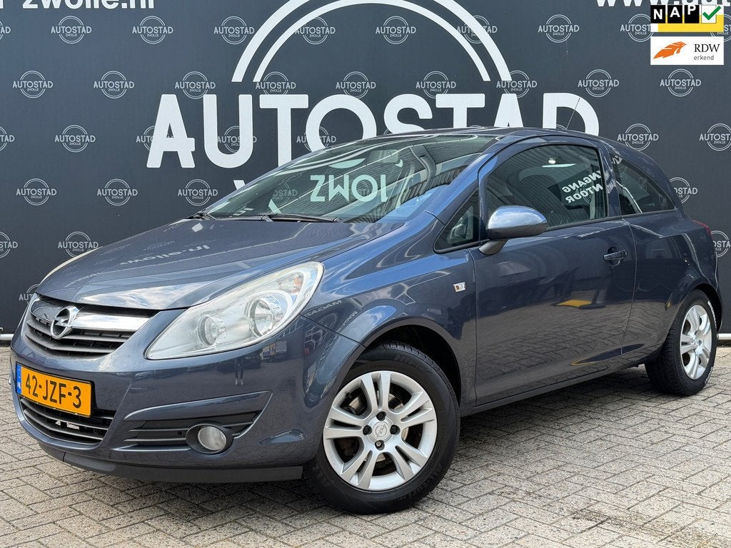 Opel Corsa 1.4-16V Business NL-Auto / NAP / APK / Airco / Af, Stof, Zwart, 4 cilinders, Origineel Nederlands