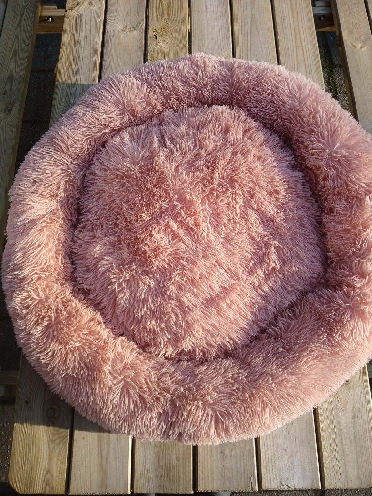 Fluffy honden / katten mand oudroze NIEUW, Ophalen of Verzenden, Nieuw, Pluche