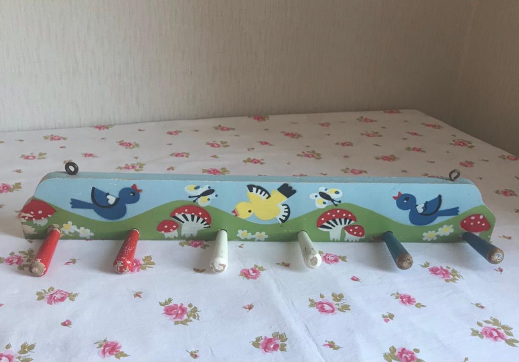 Brocante kapstok kinder hout vintage, Ophalen of Verzenden, Gebruikt, Kapstokje