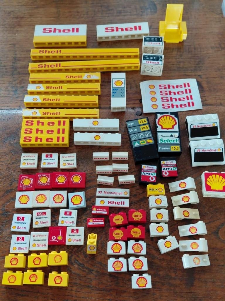 Lego SHELL steentjes stickers, Kinderen en Baby's, Speelgoed | Duplo en Lego, Zo goed als nieuw, Lego, Accessoire, Overige thema's