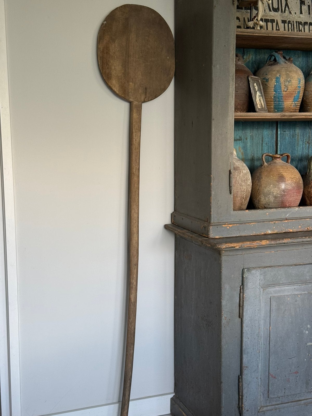 Antieke houten ovenschep / broodschieter, Antiek en Kunst, Ophalen