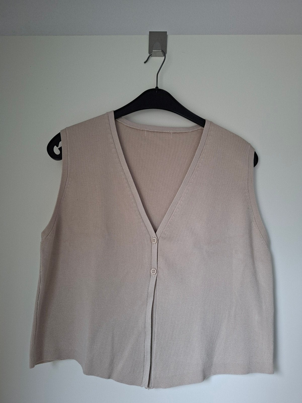 Zandkleurig giletje M, Maat 38/40 (M), H&M, Beige, Nieuw