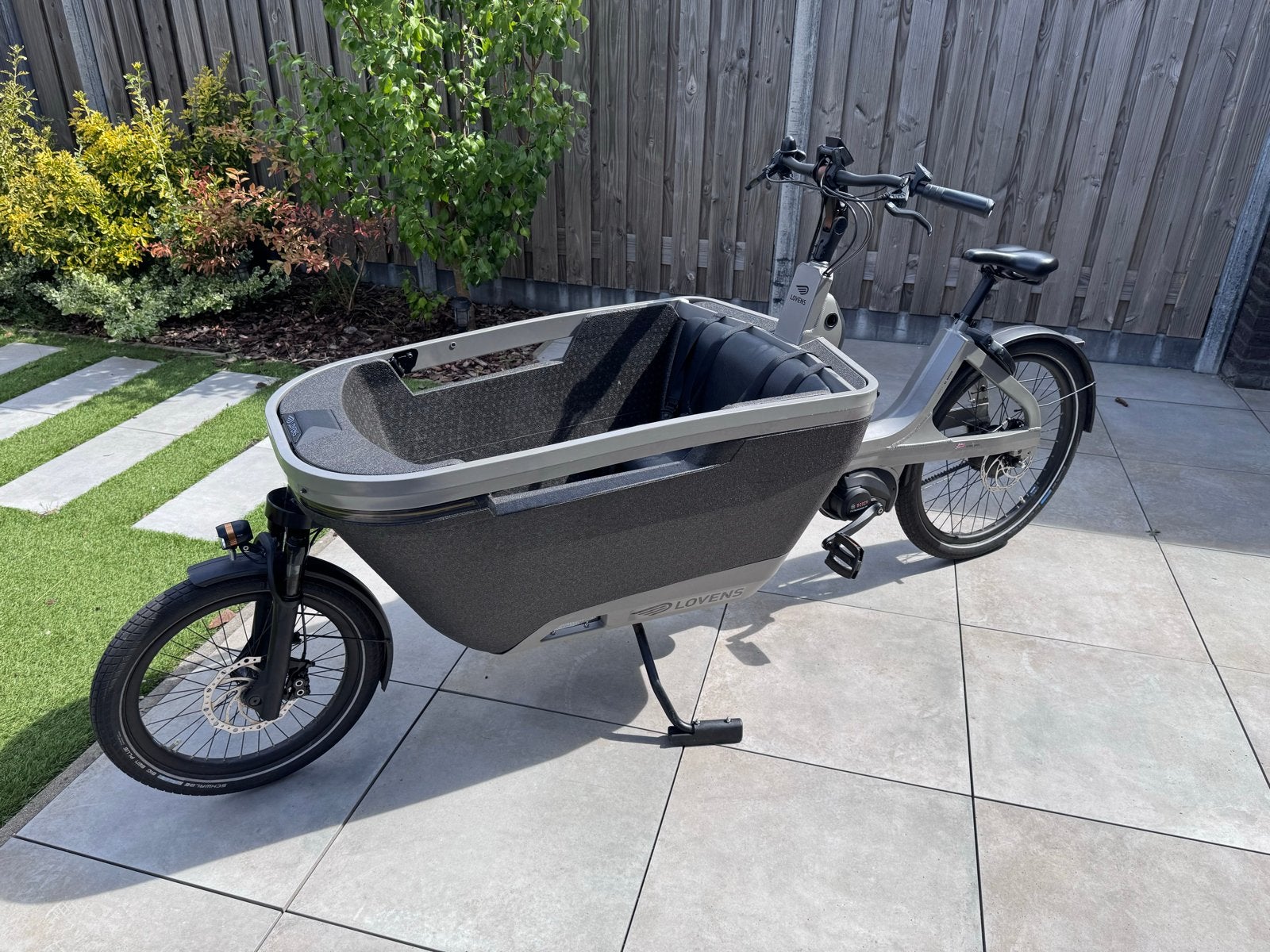 Lovens Explorer 65 Silver Grey Bakfiets - Elektrisch, Gebruikt, Elektrisch, 2 kinderen, Schijfrem