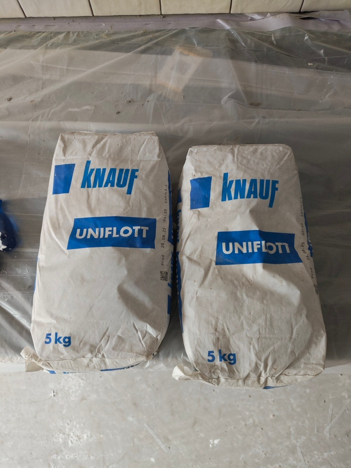 2x Knauf Uniflott 5 kg - Voegenvuller voor gipsplaten, Ophalen, Overige materialen, Overige typen, Nieuw