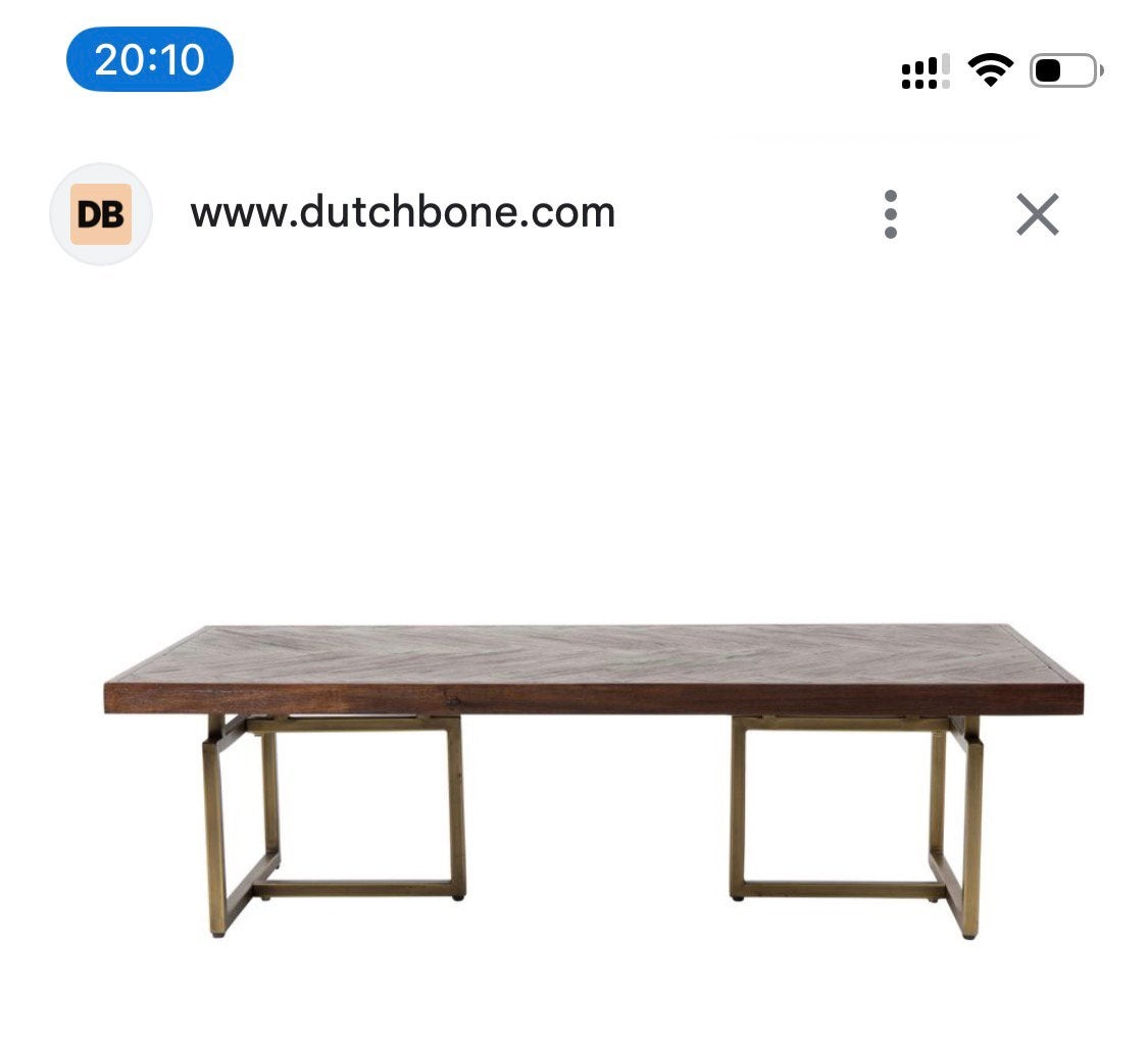 Dutchbone Class salontafel., Huis en Inrichting, Tafels | Salontafels, Gebruikt, 50 tot 100 cm, 100 tot 150 cm, Rechthoekig, Ophalen