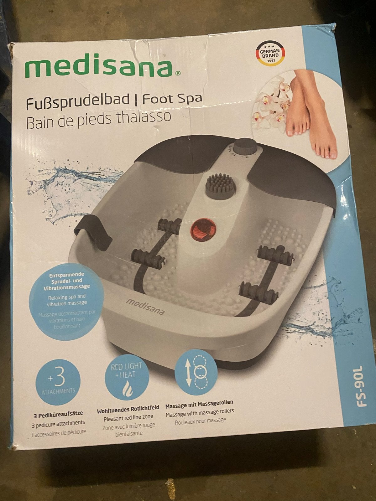 Medisana Voetenbad FS 90L met massage en roodlichtfunctie, Ophalen of Verzenden, Zo goed als nieuw, Hand- en Voetverzorging