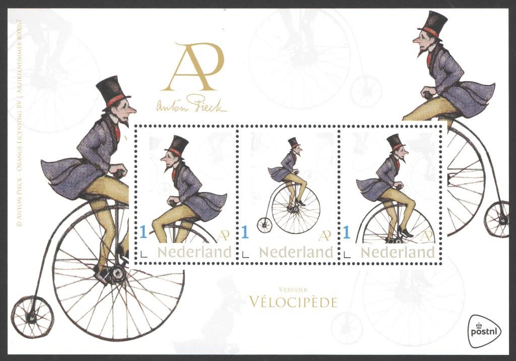Postzegels Anton Pieck: Velocipede, Ophalen of Verzenden, Na 1940, Postfris
