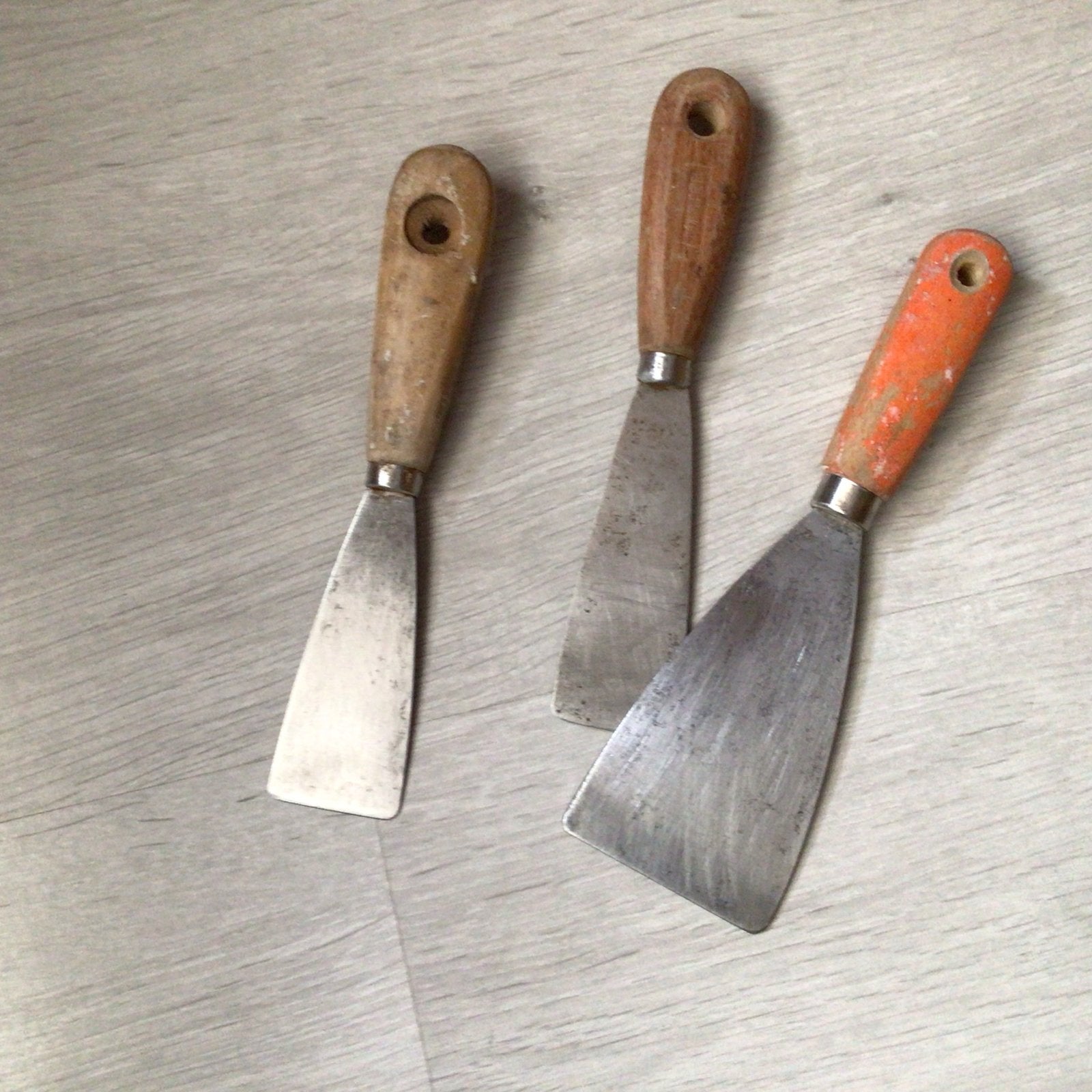 Set van 3 gebruikte plamuurmessen - Skandia ophalen, Ophalen of Verzenden, Gebruikt, Overige typen, Skandia