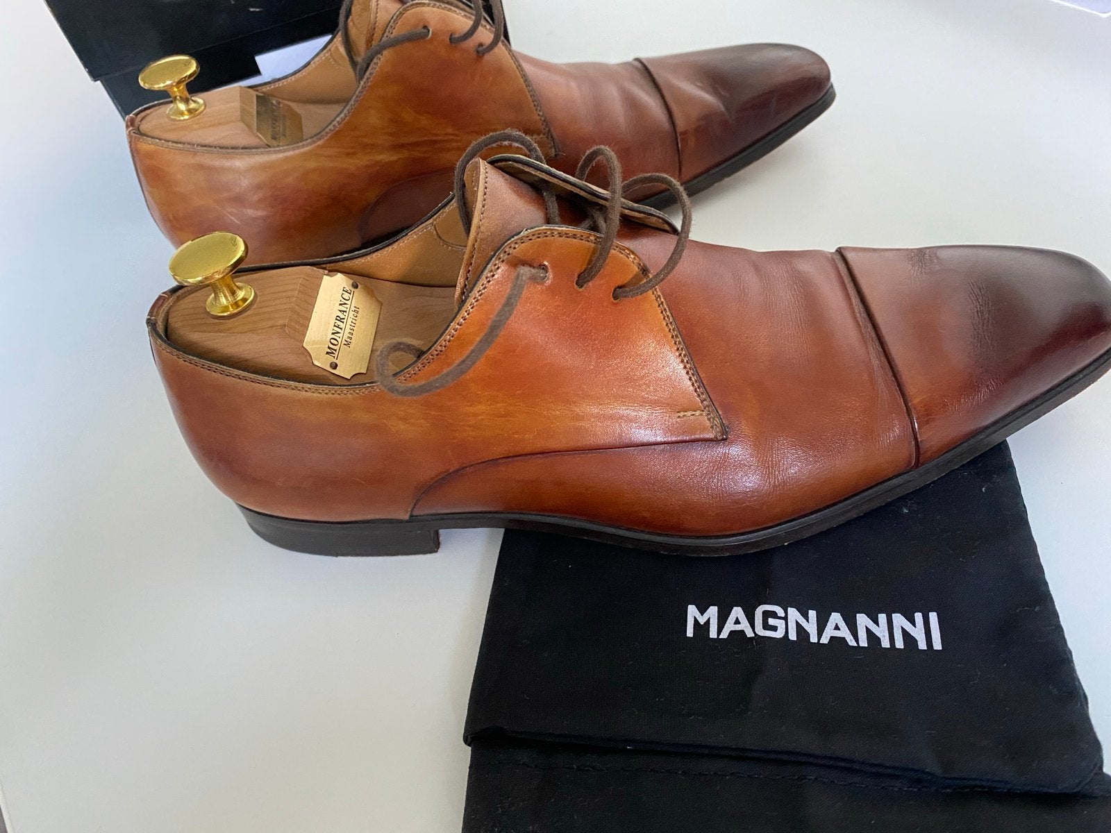 Magnanni schoenen - Maat 40,5, Bruin, Ophalen of Verzenden, Zo goed als nieuw, Veterschoenen