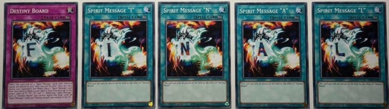 Yu-Gi-Oh! Full Destiny Board Final met Spirit Messages !, Ophalen of Verzenden, Zo goed als nieuw, Meerdere kaarten