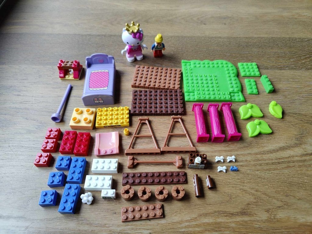 Losse blokjes MegaBloks, Hello Kitty en andere (M114), Ophalen of Verzenden, Gebruikt
