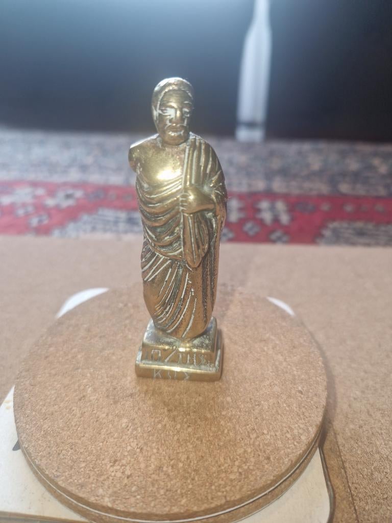 Antieke Bronzen sculptuur miniatuur Zeus originele uit tijd, Antiek en Kunst, Ophalen of Verzenden
