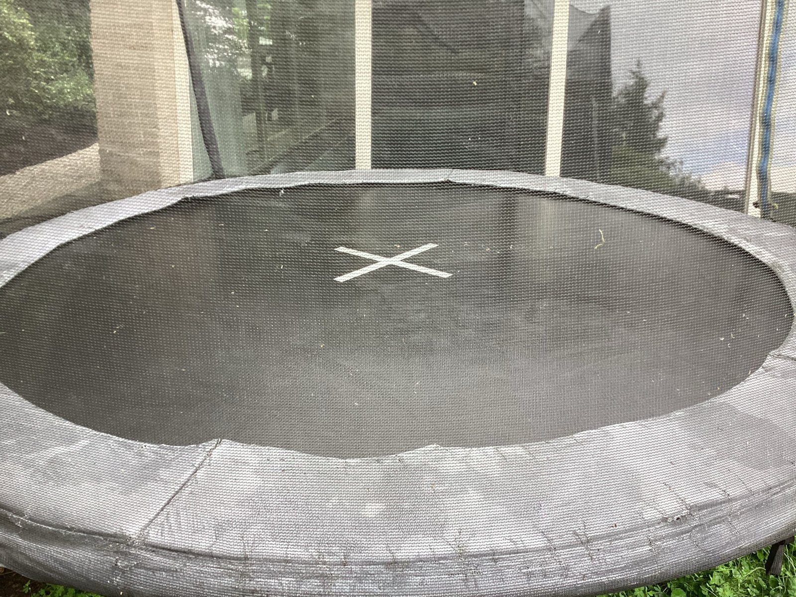 Trampoline STOJ 305cm met veiligheidsnet, Ophalen, Gebruikt