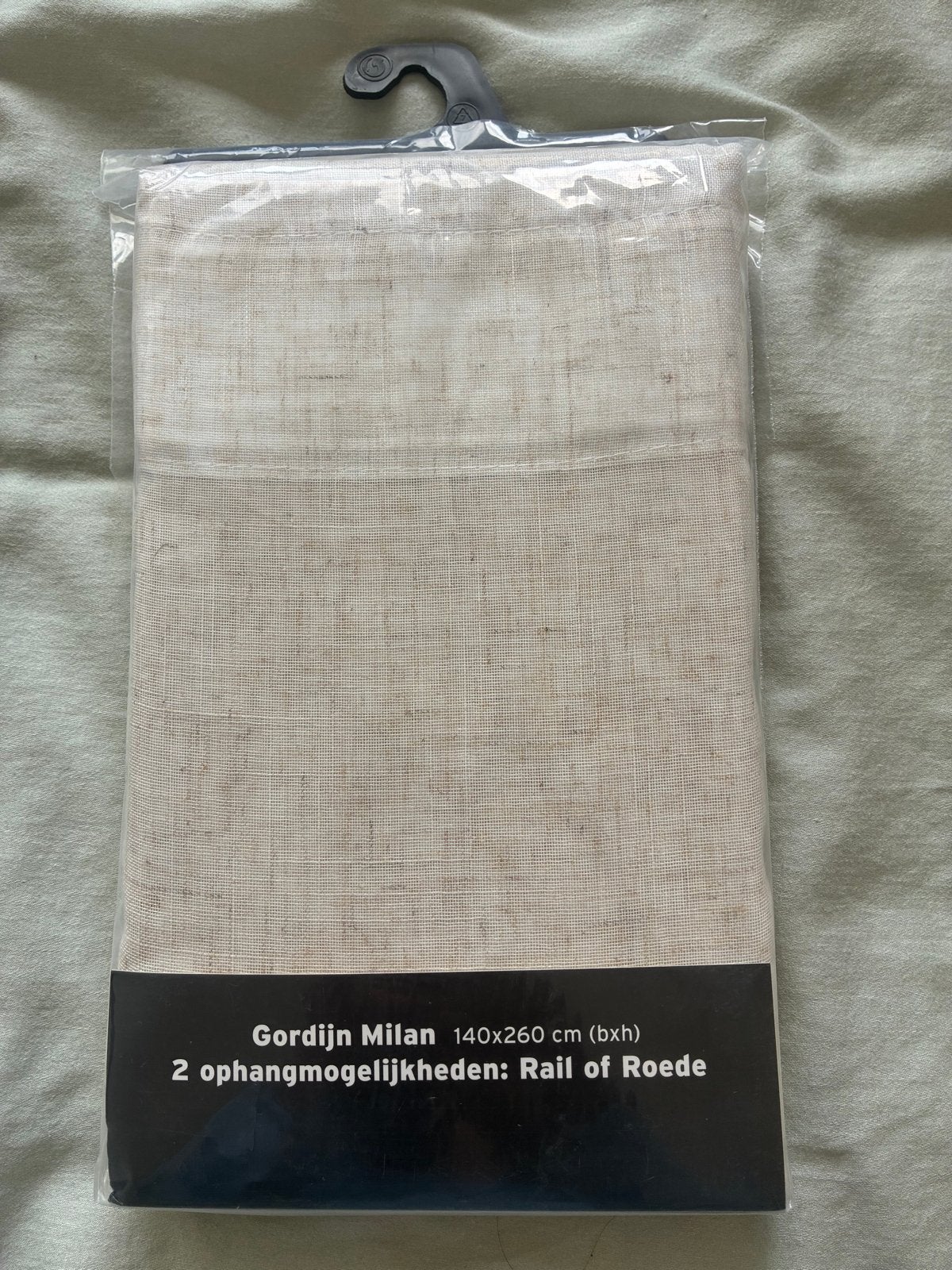 Kwantum Kant en Klaar Gordijn Milan Zand (2 stuks), Kwantum, Beige, Ophalen of Verzenden, Zo goed als nieuw