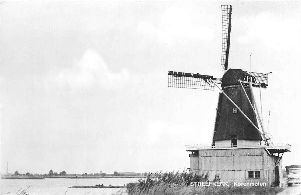 304-022-003 Streefkerk Korenmolen, Verzenden, Voor 1920, Zuid-Holland