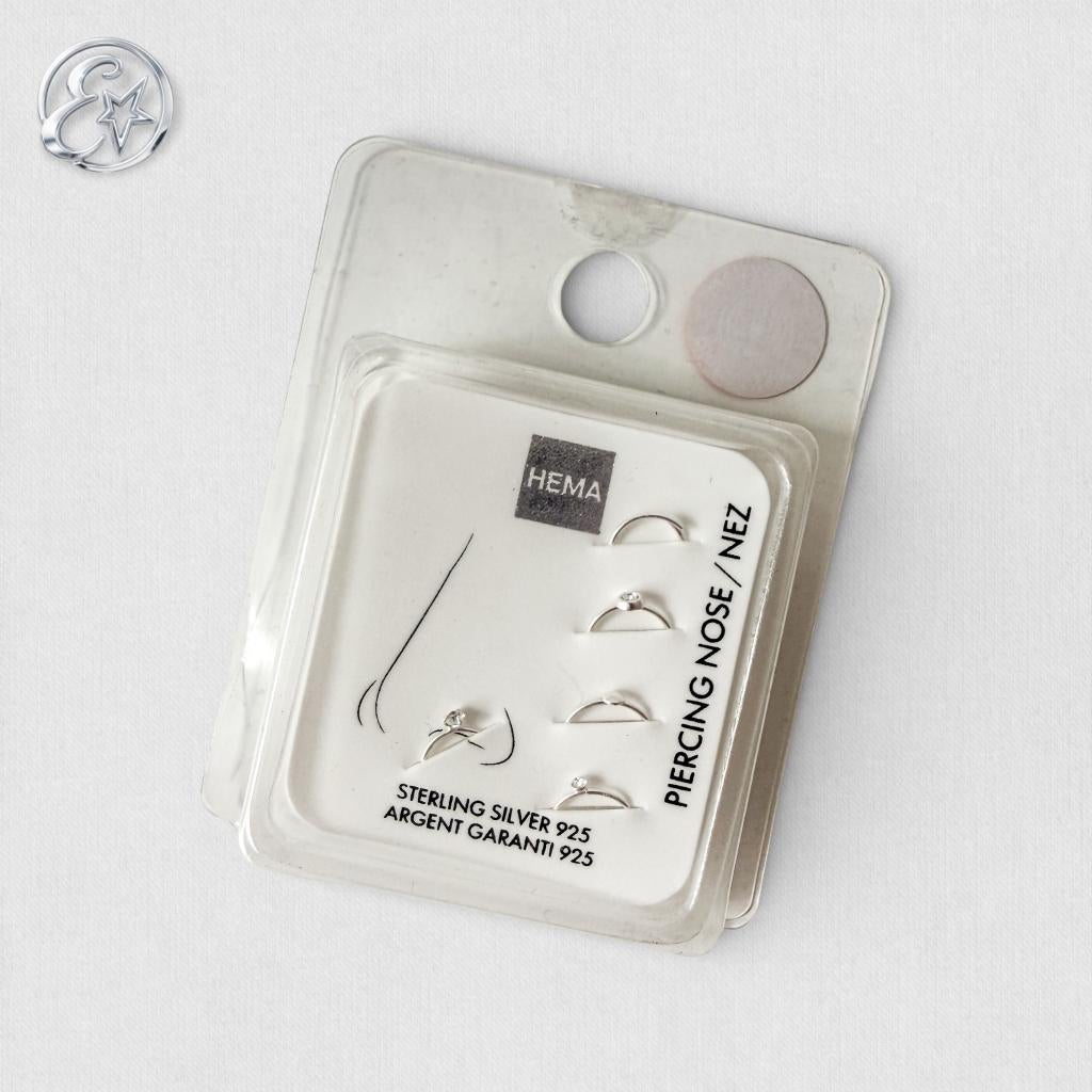 Set van 5 neuspiercings, Staal, Verzenden, Nieuw, Neuspiercing