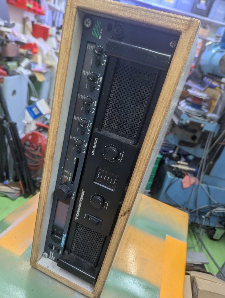 Cerwin Vega CV-2800 PA versterker + BSS FDS-355, Gebruikt, Overige typen, Ophalen, 150 watt of meer