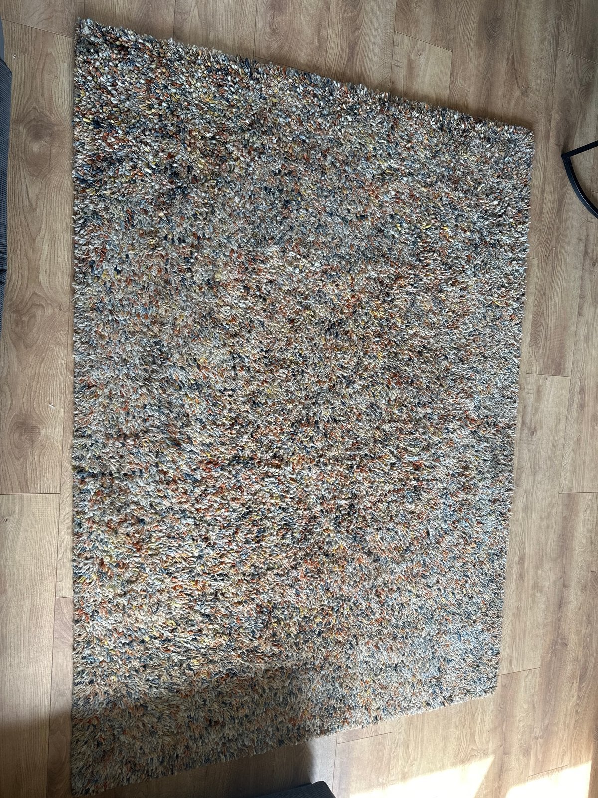 Vloerkleed 160x225 cm - Multicolor Shaggy Tapijt, Ophalen, Gebruikt, 150 tot 200 cm, 200 cm of meer
