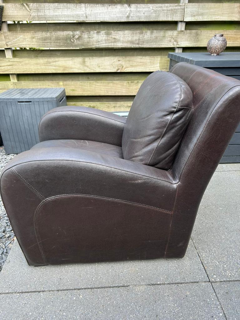 Gratis! De man cave stoel, Ophalen, Gebruikt, 75 tot 100 cm, Leer