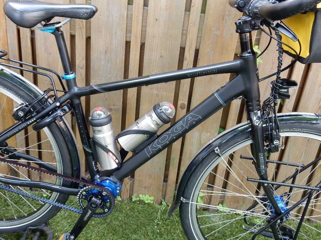 Koga WorldTraveller 29 Pinion 1.18+Magura+Riemaandrijving, Ophalen, Velgrem, Zo goed als nieuw, 49 tot 53 cm