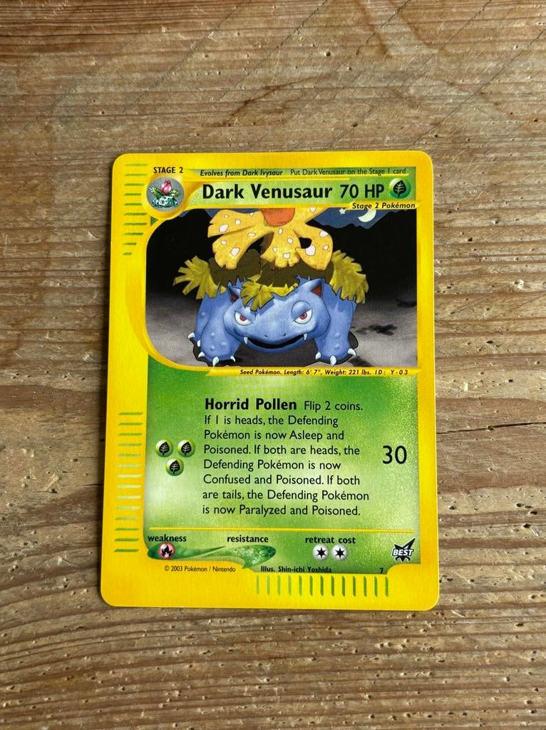 Pokémon Dark Venusaur kaart, Ophalen of Verzenden, Gebruikt, Losse kaart