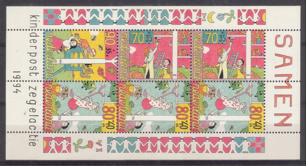 Blok (52) - kind 1994 - samen spelen - postfris, Verzenden, Na 1940, Postfris