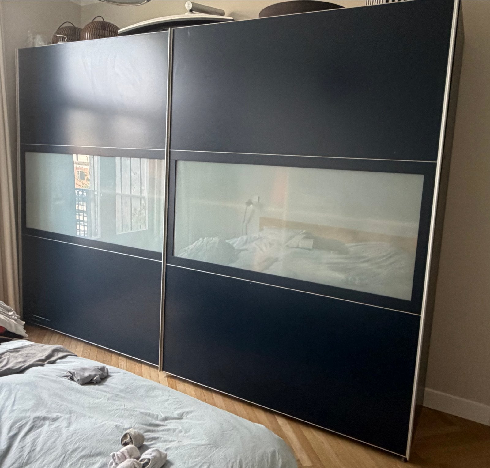 Grote Stallmann STS kledingkast met schuifdeuren, Ophalen, Gebruikt, 200 cm of meer, 200 cm of meer