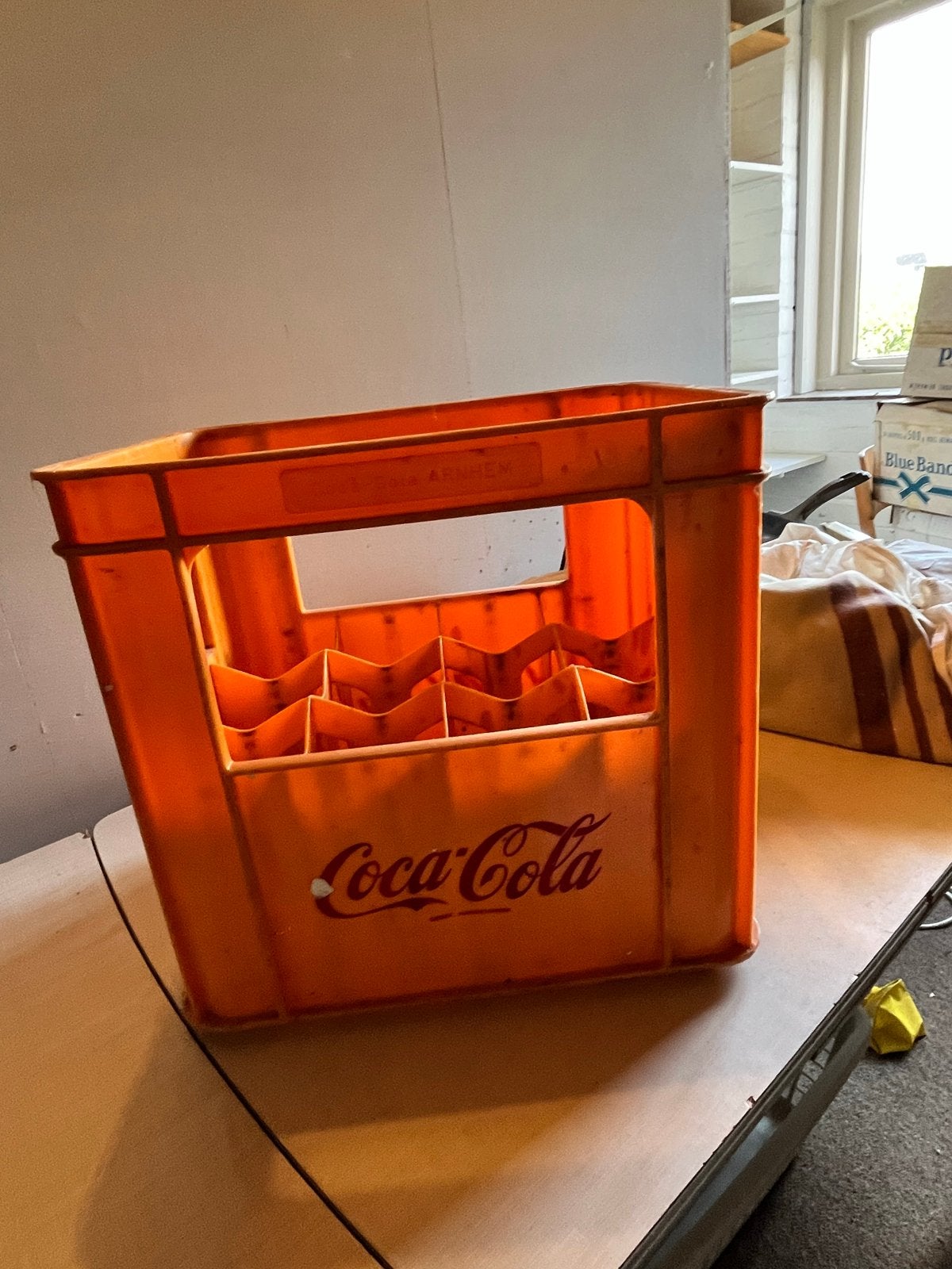 Vintage Coca-Cola Flessenkrat - Oranje, Ophalen, Gebruikt, Gebruiksvoorwerp