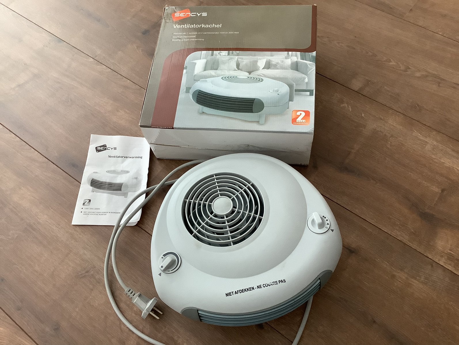 Ventilatorkachel Sencys te koop, Ophalen of Verzenden, Zo goed als nieuw